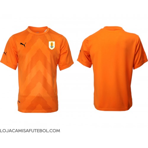 Camisa de Futebol Uruguai Goleiro Equipamento Secundário Mundo 2022 Manga Curta